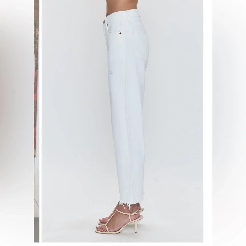 Pistola Lexi Mid Rise Bowed Straight Leg Jeans - Picture 3 of 13